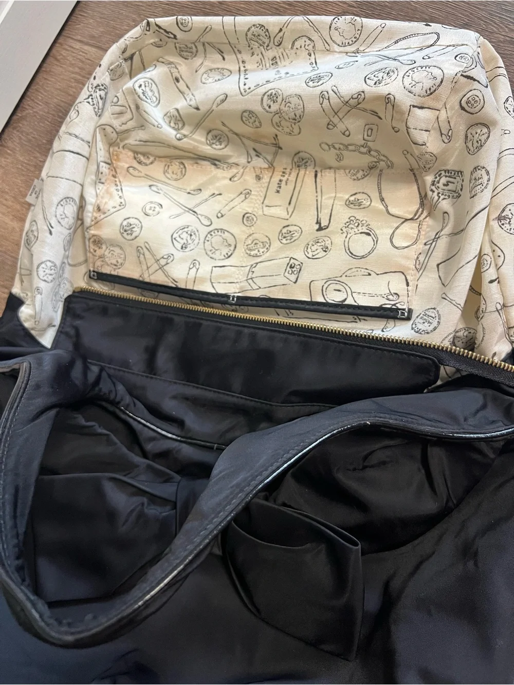 kate spade Black Satin Shoulder Bag with Bow